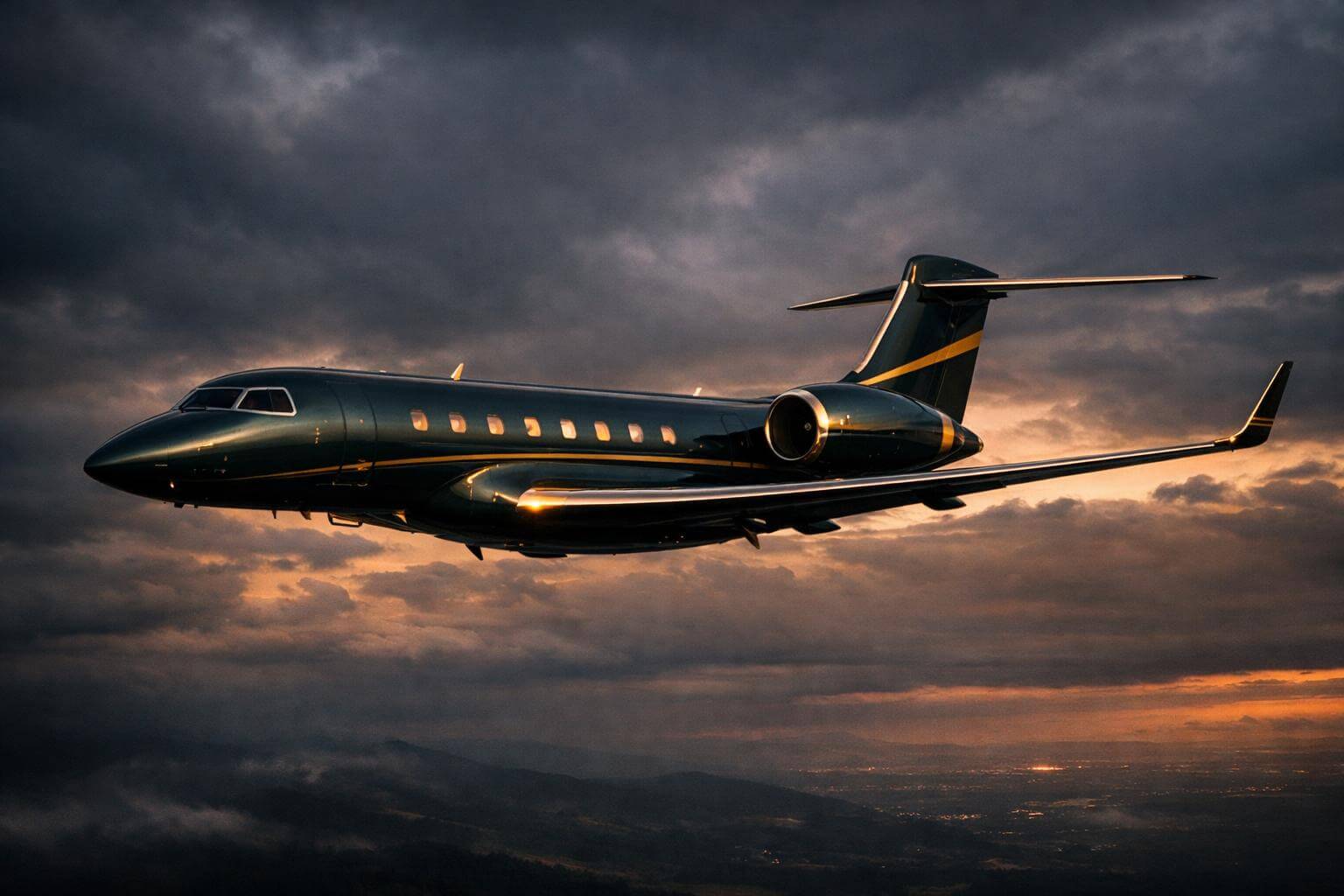 Private jet exterior